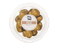Gordal olives with pits in a clear container, with label