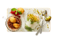 Desserts: tiramisu in a mug with cookies and pistachio dessert with whipped cream.