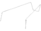 Silver-colored metal wire frame for holding items.