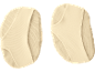 Two beige foot protectors, designed for dance or sport.