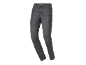 Dark grey work jeans with side pockets and a cargo pocket.