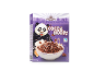 Cocoa Hoops cereal box with a panda, showing a bowl of cereal with milk.