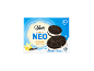Vanilla ice cream sandwich with chocolate cookies, 4 pieces, 280ml/176g.