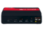 Black and red portable jump starter with various USB inputs and outputs, and power specifications.