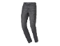 Dark grey work jeans with side pockets and a cargo pocket.