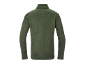 Men's khaki fleece jacket with stand-up collar, back view