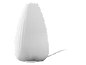 White aroma diffuser with ribbed texture and two control buttons.
