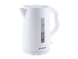 White electric kettle with a 1.7 L capacity and water level indicator.