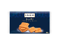 Square milk and honey shortcake biscuits, 350 g package.