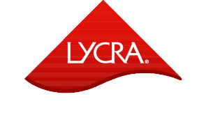 Red triangular seal with the text LYCRA.
