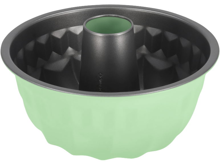 Light green non-stick bundt cake pan