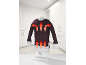 Electric clothes dryer with a purple sweater, showing the warm air flow.