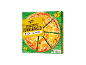 Thin crust four cheese pizza box, with two frozen pizzas.