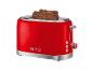 Red toaster with grain bread, featuring the number 1973 on the side.