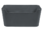 Dark grey rectangular storage organizer with rounded corners.