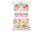 Dumplings packaging with quark soft cheese and potato filling, with a floral pattern.