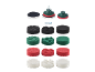 Set of polishing pads and sponges, including felt and foam discs.