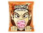 Halloween vampire candy bag with pink treats, 200g.