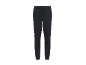 Black sweatpants with a drawstring waist and elasticated cuffs.