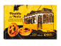 Pastéis de Nata packaging with two tarts and a Lisbon tram, 360g, 6 units.