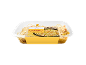 Tray of Japanese style rice noodles with vegetables, 200g.