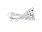 White USB-A to USB-C cable, coiled on a black background.