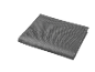 Folded grey fabric with a textured surface.