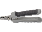 Grey and black pet nail clippers with an ergonomic handle.