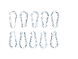 Ten silver carabiners, arranged in two rows, on a black background.