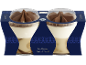 Two tiramisu-flavored ice desserts with chocolate topping, in a blue package.