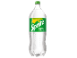 Clear lemon-lime flavored soda bottle with a green label and cap, highlighting natural taste.