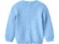 Light blue knitted sweater for children, back view