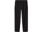 Black men's leisure trousers with a drawstring waist.