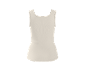 Women's beige ribbed tank top