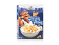 Box of Frosted Flakes cereal with a cartoon lion and a bowl of cereal.
