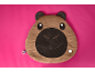Brown capybara play mat on a pink background