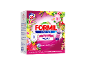 Laundry detergent caps with tropical fragrance, 36 count, for stain removal and long-lasting scent.