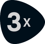 3x multiplier badge