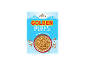 Pack of golden puffed wheat breakfast cereal with honey