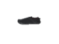 Black water shoes with red stitching details.