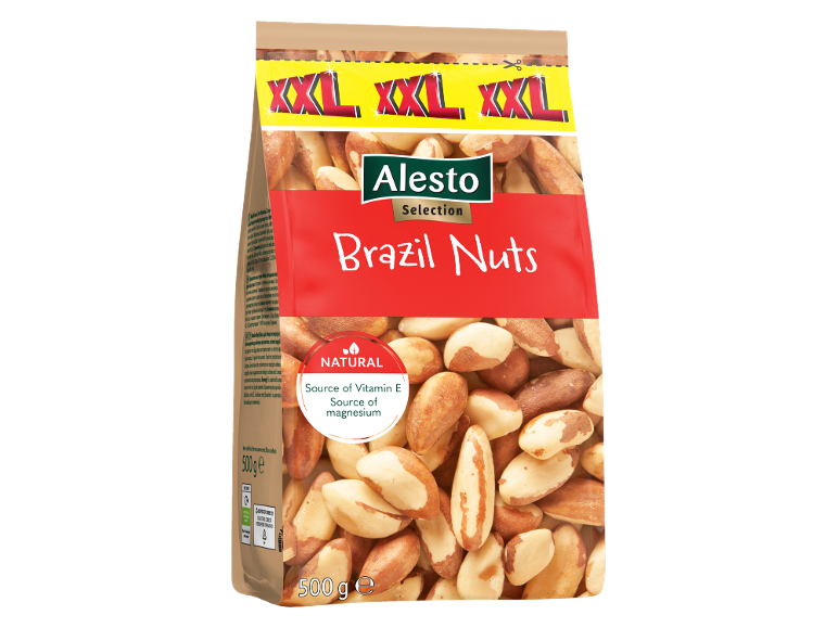 XXL nut bag with Brazil nuts, natural source of Vitamin E and magnesium, 500g.