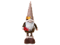 Autumn gnome decoration with a tall brown hat, white beard, and red knitted scarf.