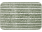 Green bath mat with white stripes.