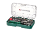 Tool set with ratchet, bits, and screwdriver in a green case, with 'BVBKAIDE' on the lid.