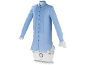 Automatic shirt ironer with a blue long-sleeved shirt
