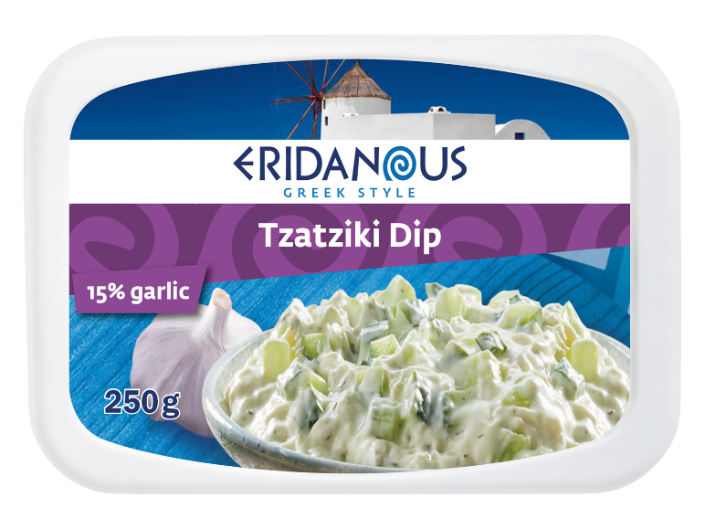 Greek style tzatziki dip with garlic and cucumber, 250g
