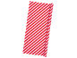 Red and white striped wrapping paper, partially rolled