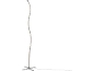 Modern LED floor lamp with a wavy design and a silver base.