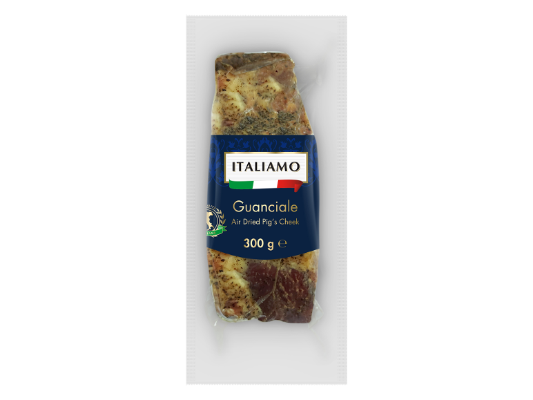 Vacuum-packed guanciale with blue label, 300 g