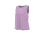 Lilac women's sports tank top with a small white logo on the chest.